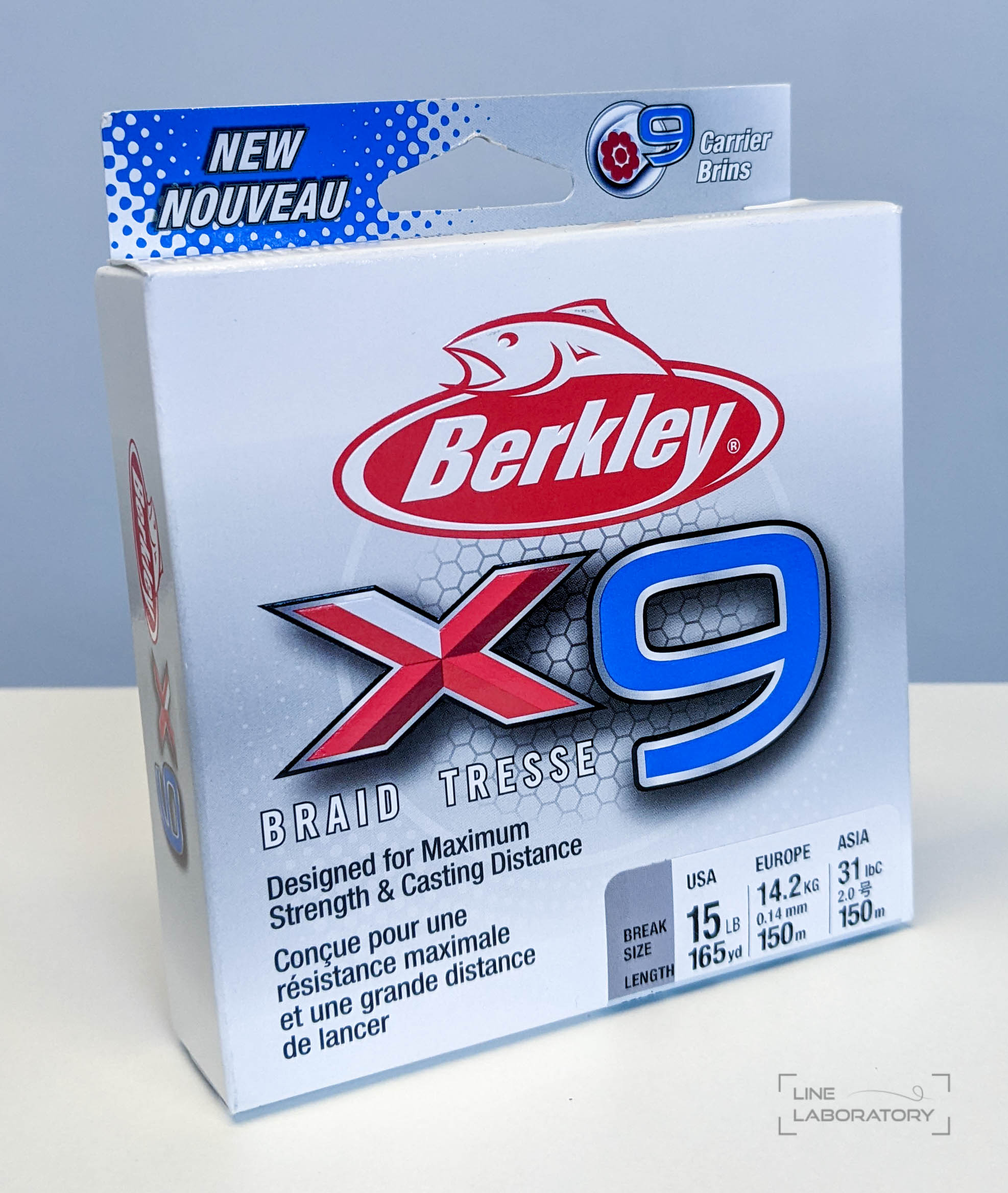 Berkley x9 15lb Braid - Line Laboratory