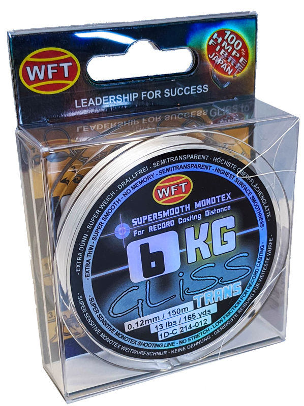 WFT Gliss Monotex Hybrid Fishing Line 10lb 150m Yellow for sale online